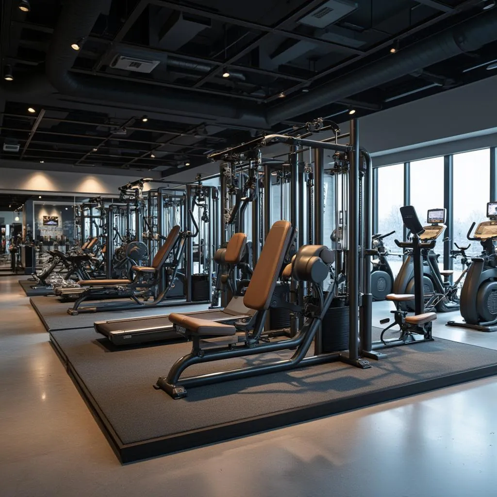 Área de máquinas de fitness
